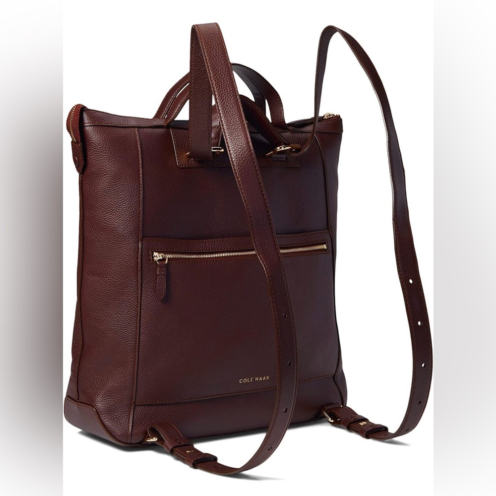 Cole Haan Grand Ambition 3-in-1 Convertible Leather Backpack LIKE NEW